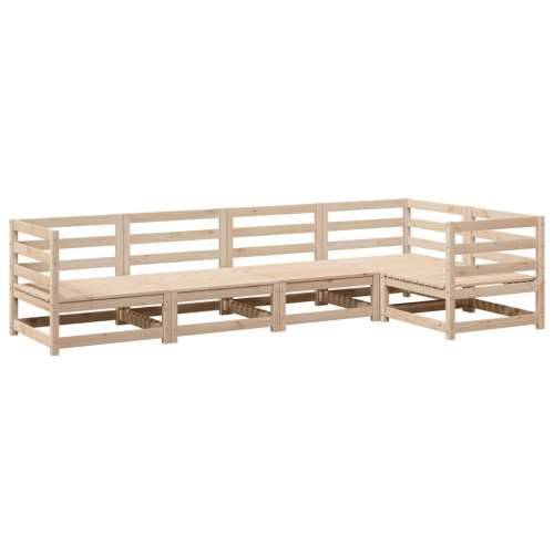Vrtna garnitura - 5-dijelni set vrtnih sofa od masivne borovine - Prirodna boja bora Ne 1 Cijena
