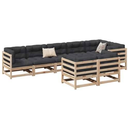 Vrtna garnitura - 9-dijelni set vrtnih sofa od masivne borovine Prirodna boja bora Ne 1 Cijena