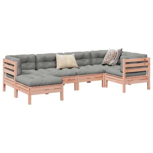 Vrtna garnitura - 6-dijelni set vrtnih sofa od duglazije i jelovine s jastucima - Prirodni douglas 1 Cijena