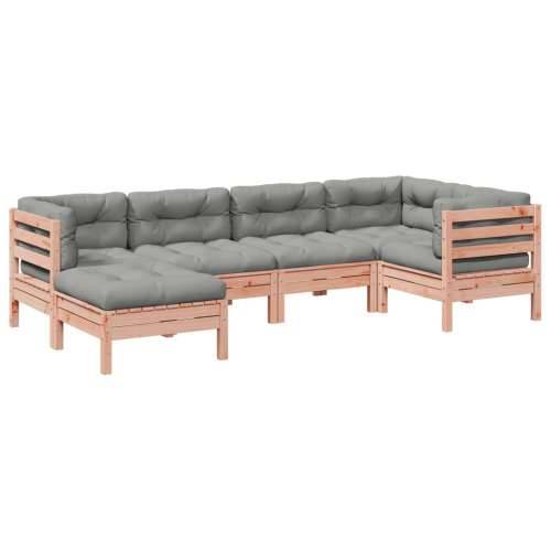 Vrtna garnitura - 6-dijelni set vrtnih sofa od duglazije i jelovine s jastucima - Prirodni douglas 1 Cijena