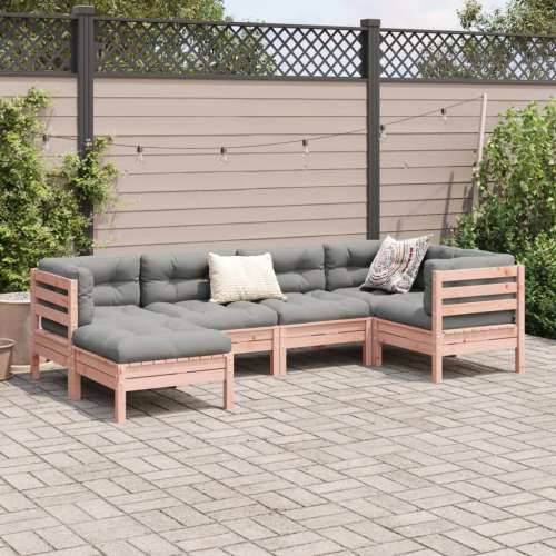Vrtna garnitura - 6-dijelni set vrtnih sofa od duglazije i jelovine s jastucima - Prirodni douglas 1 Cijena