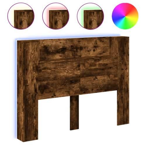 Ormarić za uzglavlje LED boja dimljenog hrasta 140x16,5x103,5cm - Dimljeni hrast 140 x 16.5 x 103.5 cm 1 Cijena