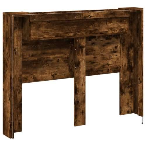 Ormarić za uzglavlje LED boja dimljenog hrasta 140x16,5x103,5cm - Dimljeni hrast 140 x 16.5 x 103.5 cm 1 Cijena