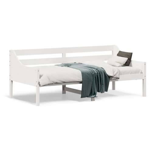 Dnevni krevet bez madraca bijeli 90 x 190 cm masivna borovina - Bijela 90 x 190 cm Cijena
