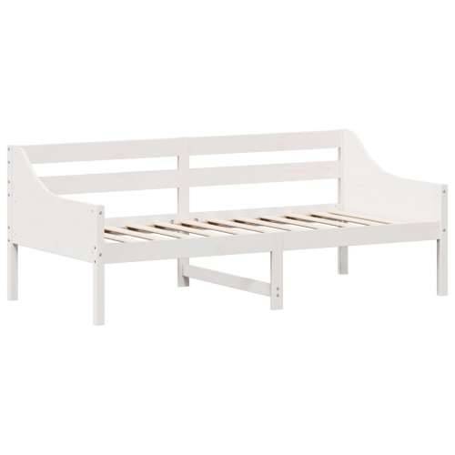 Dnevni krevet bez madraca bijeli 90 x 190 cm masivna borovina - Bijela 90 x 190 cm Cijena