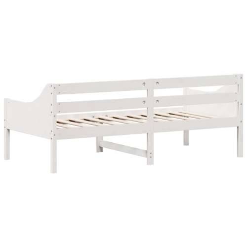 Dnevni krevet bez madraca bijeli 90 x 190 cm masivna borovina - Bijela 90 x 190 cm Cijena