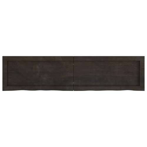 Kupaonska radna ploča tamnosmeđa 120x30x(2-6) cm tretirano drvo - Tamno smeđa 120 x 30 x 6 cm Cijena