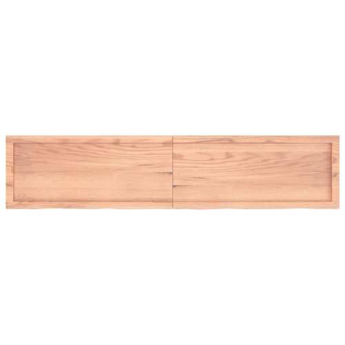 Stolna ploča svjetlosmeđa 180x40x(2-6) cm tretirana hrastovina - Svjetlosmeđa 180 x 40 x 6 cm 1 Cijena