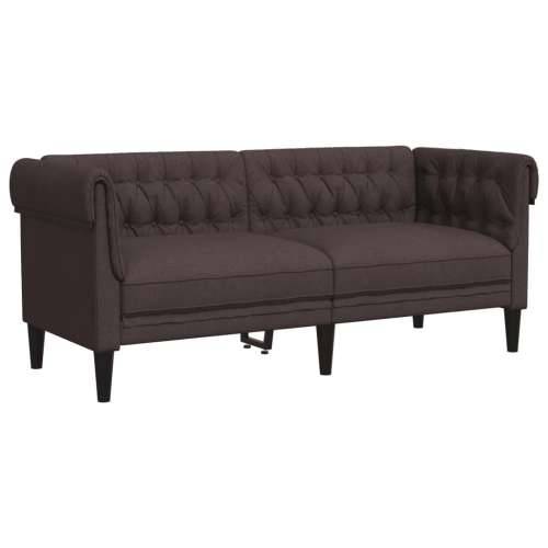 2-dijelni set sofa tamnosmeđi od tkanine - Tamno smeđa dvosjed + trosjed Cijena