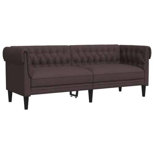 2-dijelni set sofa tamnosmeđi od tkanine - Tamno smeđa dvosjed + trosjed Cijena