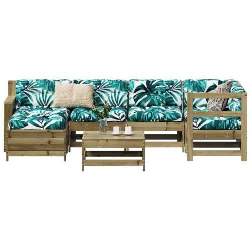 Vrtna garnitura - 7-dijelni set vrtnih sofa od impregnirane borovine - Prirodno impregnirano 1 Cijena