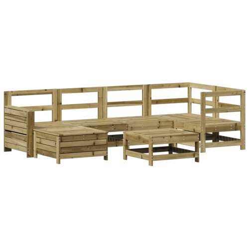 Vrtna garnitura - 7-dijelni set vrtnih sofa od impregnirane borovine - Prirodno impregnirano 1 Cijena