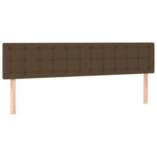 Krevet s oprugama i madracem LED tamnosmeđi 120x190 cm tkanina - Tamno smeđa 120 x 190 cm gumbi Cijena