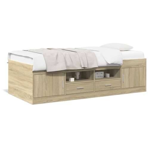 Dnevni krevet s ladicama bez madraca boja hrasta 90x200 cm - sonoma hrast 90 x 200 cm Cijena