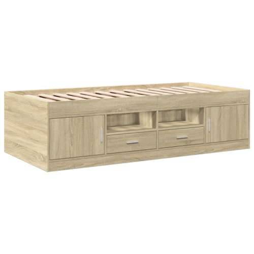 Dnevni krevet s ladicama bez madraca boja hrasta 90x200 cm - sonoma hrast 90 x 200 cm Cijena