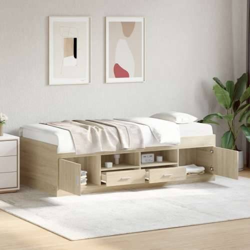 Dnevni krevet s ladicama bez madraca boja hrasta 90x200 cm - sonoma hrast 90 x 200 cm Cijena