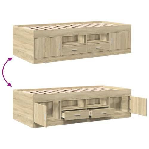 Dnevni krevet s ladicama bez madraca boja hrasta 90x200 cm - sonoma hrast 90 x 200 cm Cijena