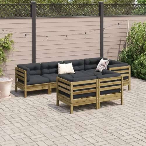 Vrtna garnitura - 7-dijelni set vrtnih sofa od impregnirane borovine s jastucima - Prirodno impregnirano 1 Cijena