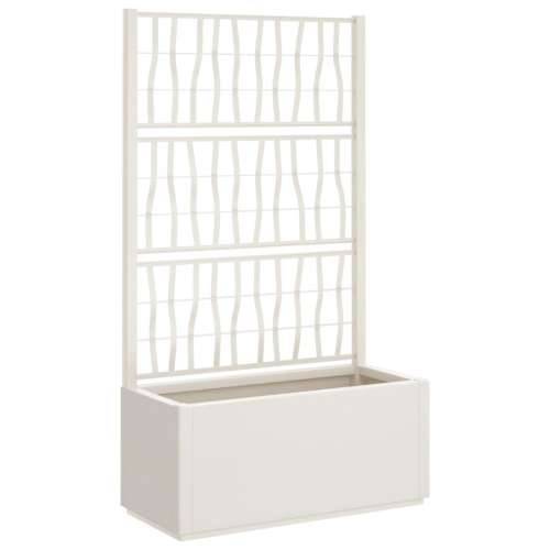 Vrtna sadilica s rešetkom bijela 80 x 36 x 140 cm PP - rešetka bijela 1 Cijena
