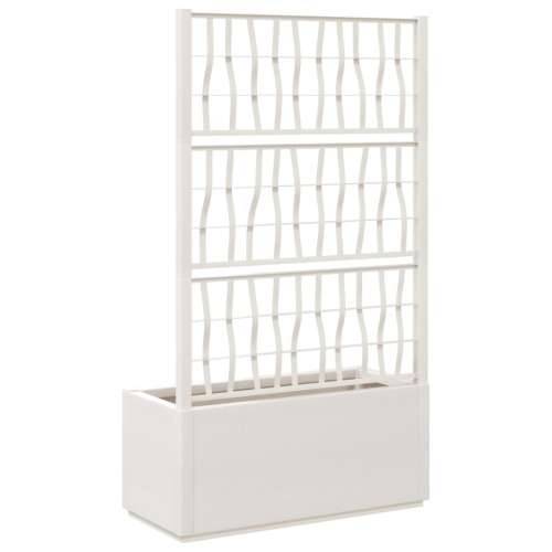 Vrtna sadilica s rešetkom bijela 80 x 36 x 140 cm PP - rešetka bijela 1 Cijena