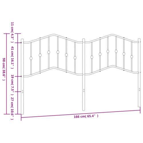 Metalno uzglavlje crno 160 cm - Crna 160 cm 1 Cijena
