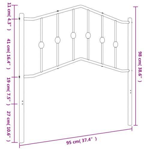 Metalno uzglavlje bijelo 90 cm - Bijela 90 cm 1 Cijena