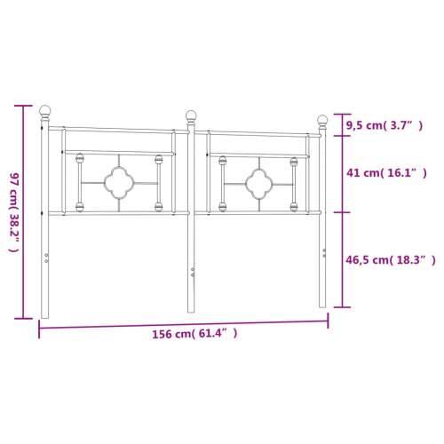 Metalno uzglavlje bijelo 150 cm - Bijela 150 cm 1 Cijena