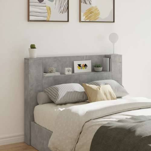 Ormarić za uzglavlje LED svjetlima boja betona 140x16,5x103,5cm - Beton siva 140 x 16.5 x 103.5 cm 1 Cijena
