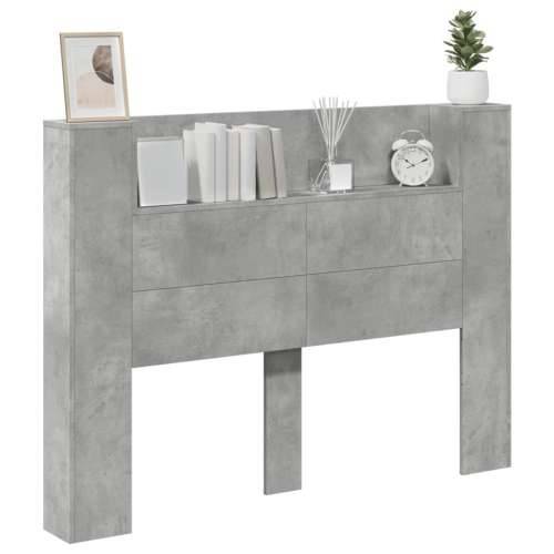 Ormarić za uzglavlje LED svjetlima boja betona 140x16,5x103,5cm - Beton siva 140 x 16.5 x 103.5 cm 1 Cijena