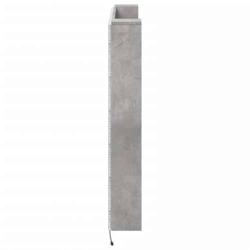 Ormarić za uzglavlje LED svjetlima boja betona 140x16,5x103,5cm - Beton siva 140 x 16.5 x 103.5 cm 1 Cijena