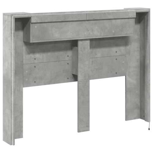 Ormarić za uzglavlje LED svjetlima boja betona 140x16,5x103,5cm - Beton siva 140 x 16.5 x 103.5 cm 1 Cijena