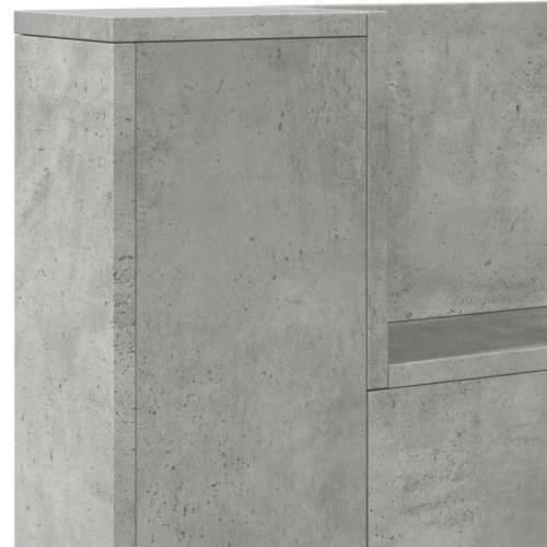 Ormarić za uzglavlje LED svjetlima boja betona 140x16,5x103,5cm - Beton siva 140 x 16.5 x 103.5 cm 1 Cijena