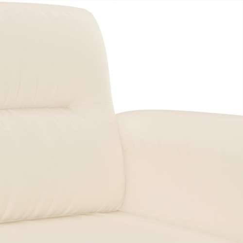 3-dijelni set sofa s jastucima bež tkanina od mikrovlakana - Bež Bez oslonca za noge Cijena