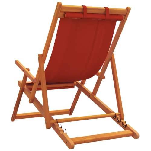 Sklopive stolice za plažu od tkanine 2 kom crvene - Crvena 2 S naslonom za ruke Cijena
