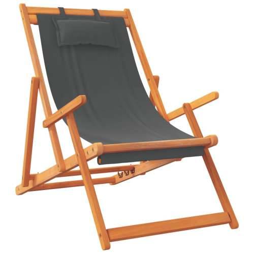 Sklopive stolice za plažu od tkanine 2 kom sive - Siva 2 S naslonom za ruke Cijena