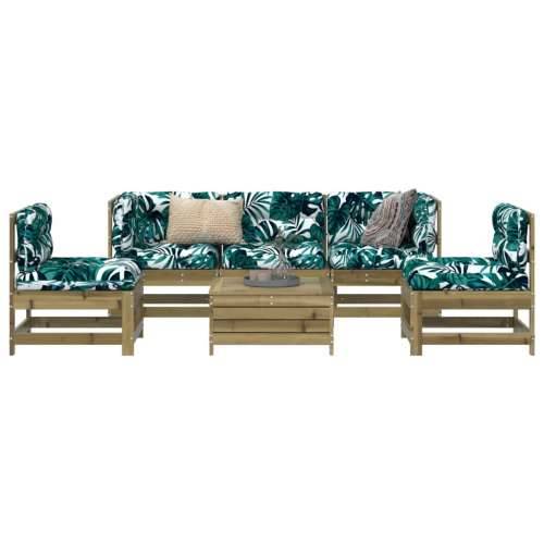 Vrtna garnitura - 6-dijelni set vrtnih sofa od impregnirane borovine - Prirodno impregnirano 1 Cijena