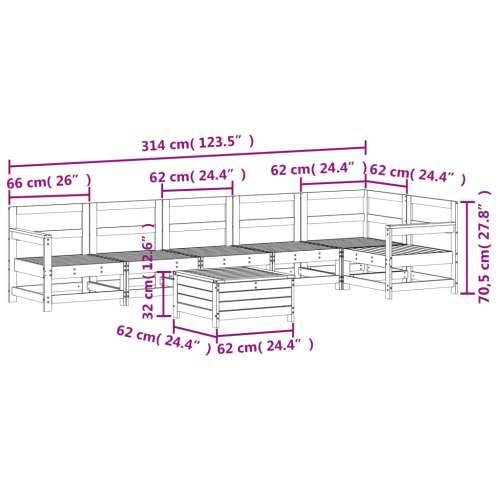 Vrtna garnitura - 7-dijelni set vrtnih sofa od impregnirane borovine - Prirodno impregnirano 1 Cijena