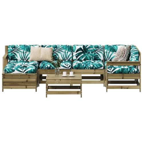 Vrtna garnitura - 7-dijelni set vrtnih sofa od impregnirane borovine - Prirodno impregnirano 1 Cijena