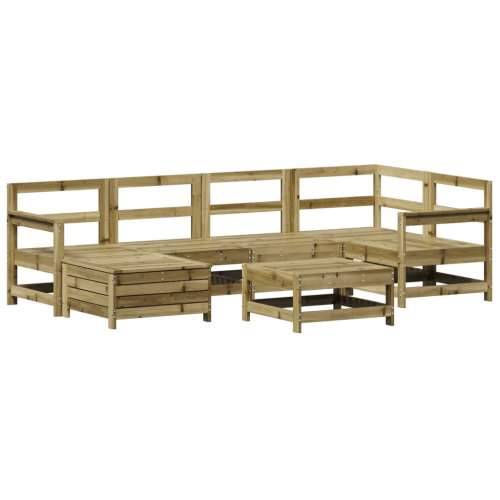 Vrtna garnitura - 7-dijelni set vrtnih sofa od impregnirane borovine - Prirodno impregnirano 1 Cijena
