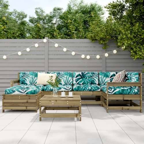 Vrtna garnitura - 7-dijelni set vrtnih sofa od impregnirane borovine - Prirodno impregnirano 1 Cijena