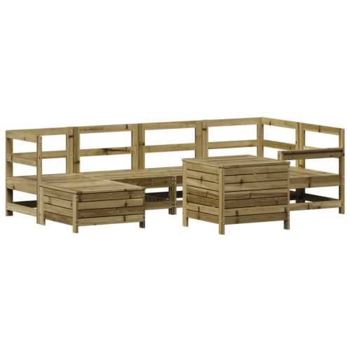Vrtna garnitura - 7-dijelni set vrtnih sofa od impregnirane borovine - Prirodno impregnirano 1 Cijena