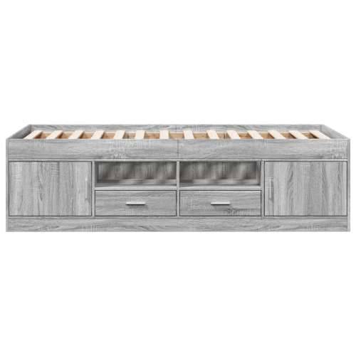 Dnevni krevet s ladicama bez madraca siva boja hrasta 90x200 cm - Sivi hrast sonoma 90 x 200 cm Cijena