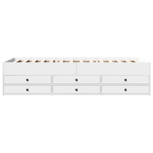Dnevni krevet s ladicama bez madraca bijeli 75x190 cm - Bijela 75 x 190 cm Cijena