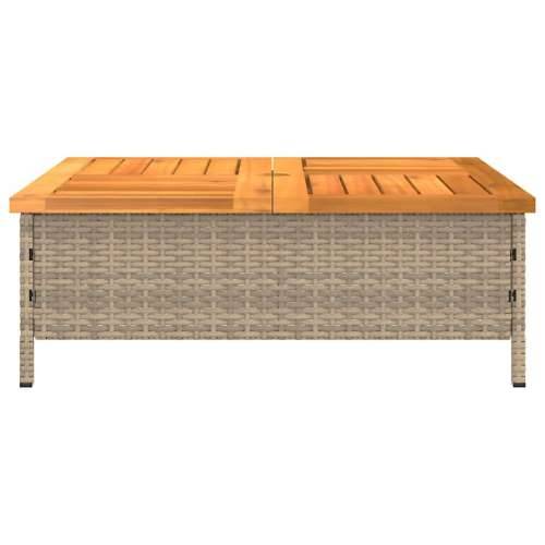 Vrtni stol bež 70 x 70 x 25 cm od ratana i bagremovog drva - Bež 1 Cijena