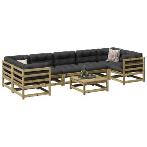 Vrtna garnitura - 8-dijelni set vrtnih sofa s jastucima od impregnirane borovine - Prirodno impregnirano Da 1 Cijena