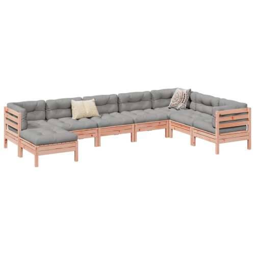 Vrtna garnitura - 8-dijelni set vrtnih sofa s jastucima masivno drvo duglazije - Prirodni douglas 1 Cijena
