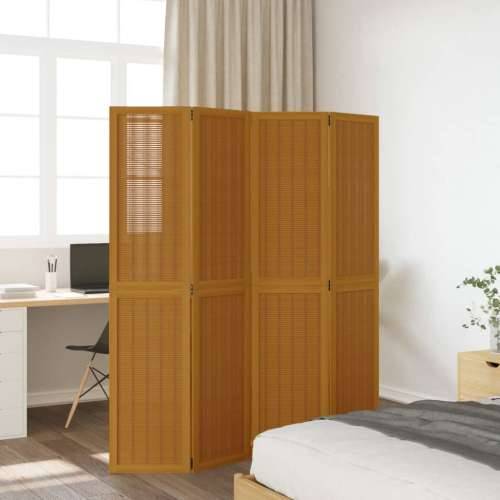 Paravan - Sobna pregrada s 4 panela smeđa od masivnog drva paulovnije - 40 x 180 cm 4 Cijena