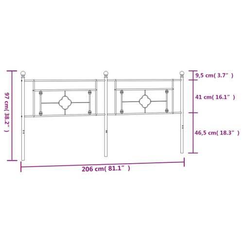 Metalno uzglavlje bijelo 200 cm - Bijela 200 cm 1 Cijena