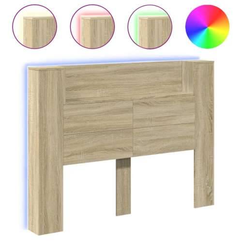 Ormarić za uzglavlje LED boja hrasta sonome 140x16,5x103,5 cm - sonoma hrast 140 x 16.5 x 103.5 cm 1 Cijena
