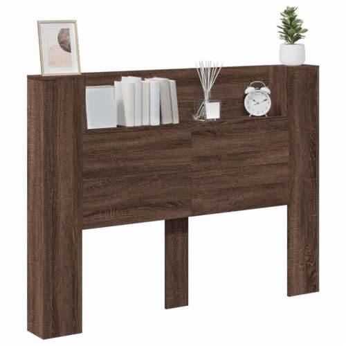 Ormarić za uzglavlje LED boja smeđeg hrasta 140x16,5x103,5 cm - Smeđi hrast 140 x 16.5 x 103.5 cm 1 Cijena